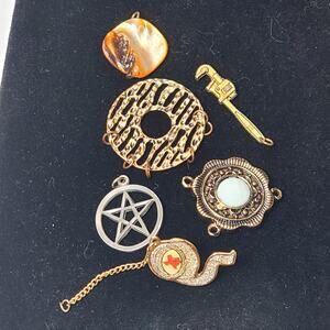 Junk Drawer Lot of 6 Charms Wrench Texas Star Unsigned 1"